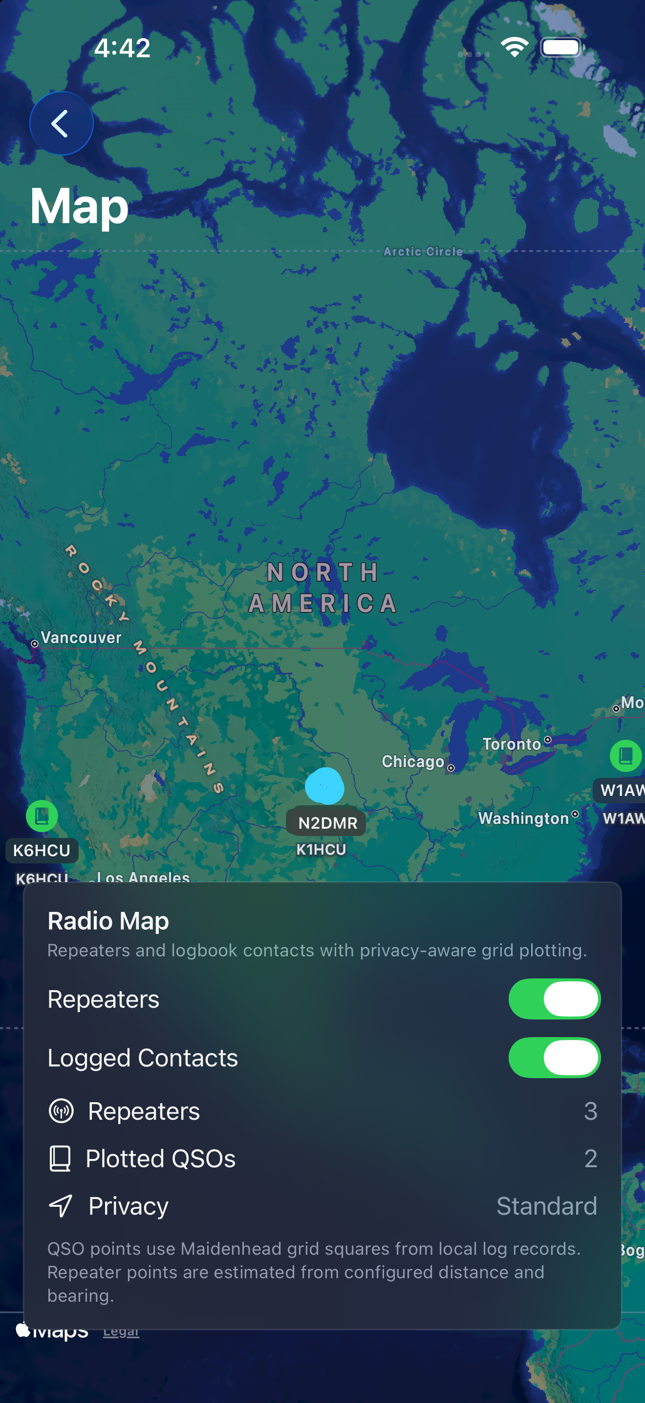 Ham Radio map