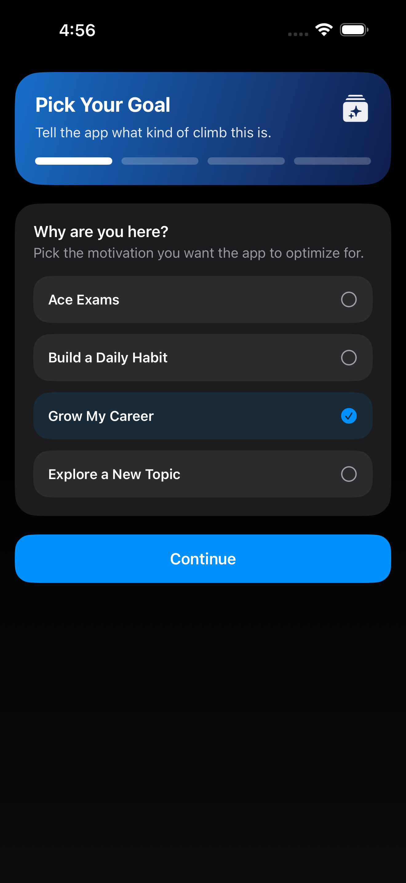 Study GG Pick Your Goal