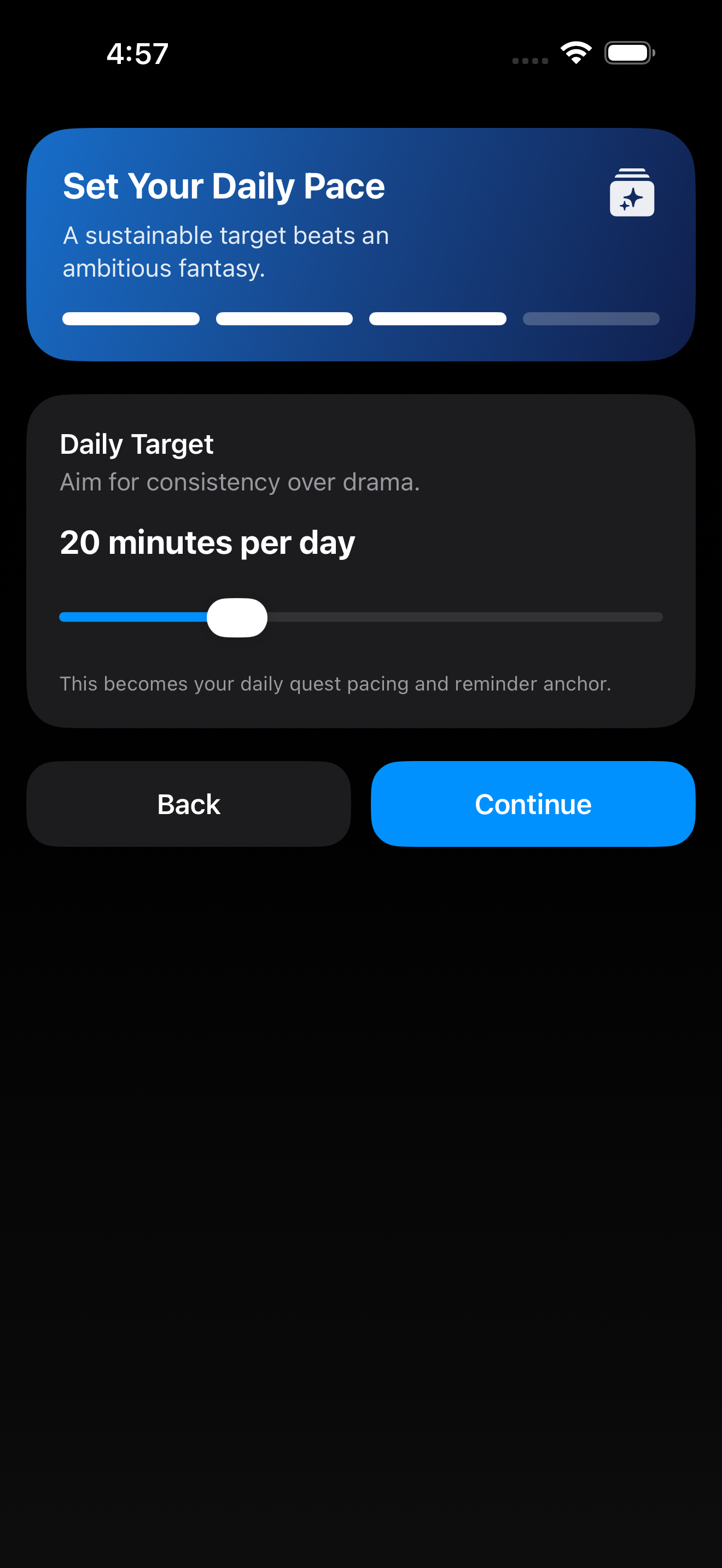 Set Your Daily Pace